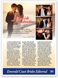 read about us in Emerald Coast Brides!